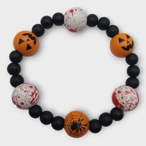 Handcrafted Halloween Stretchy Bracelet
